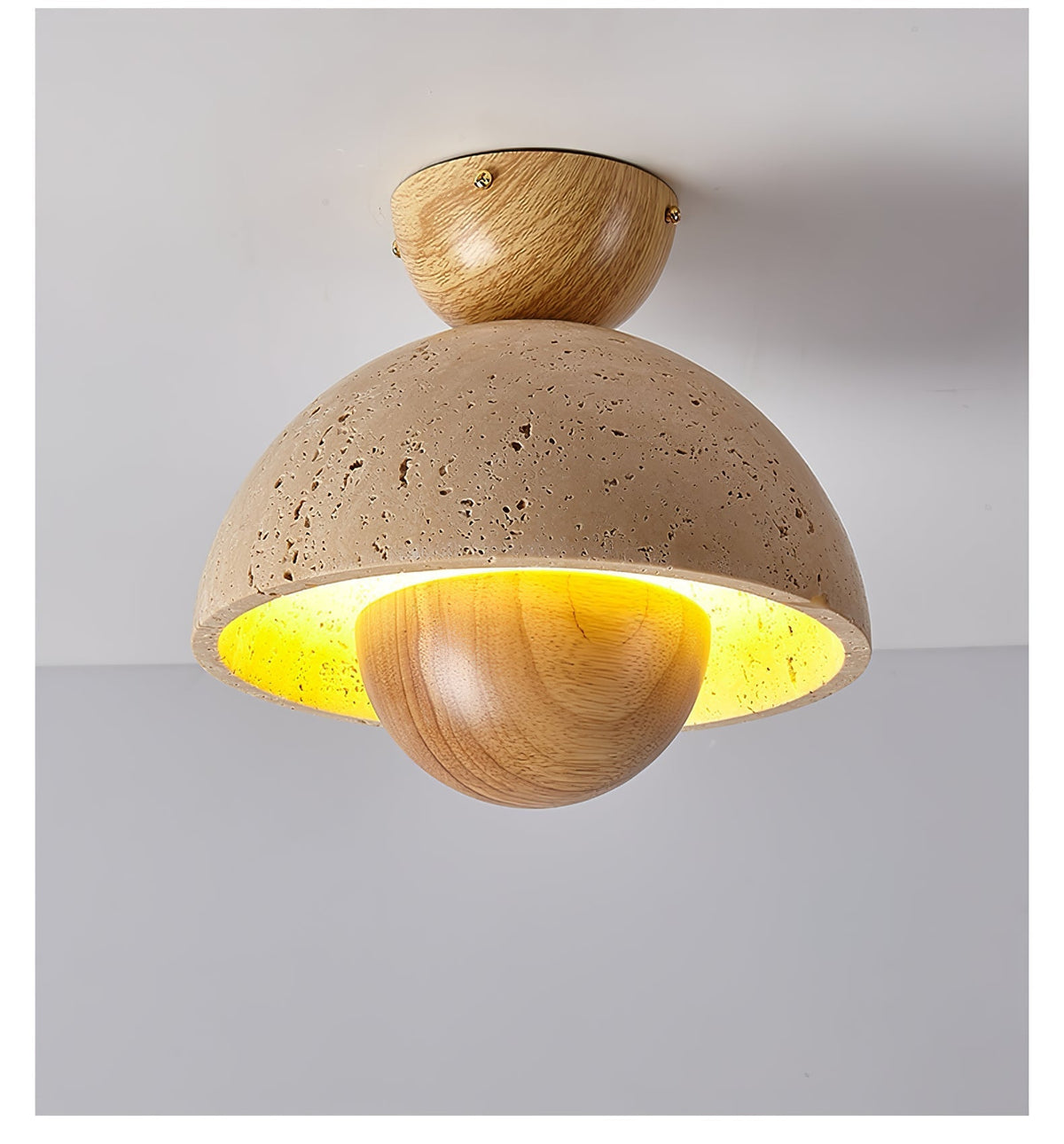 Tavivel travertino madera lámpara de techo