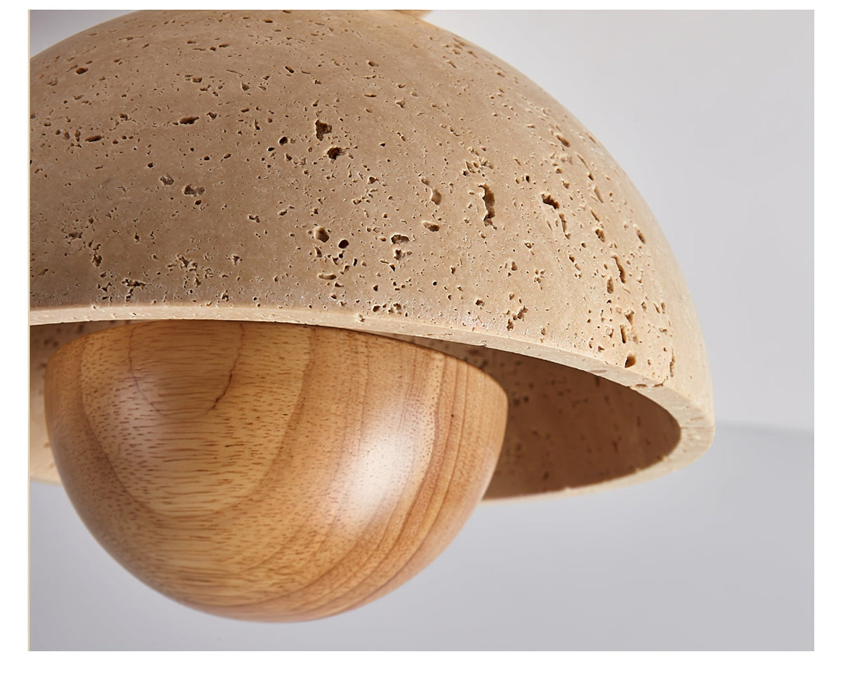 Tavivel travertino madera lámpara de techo