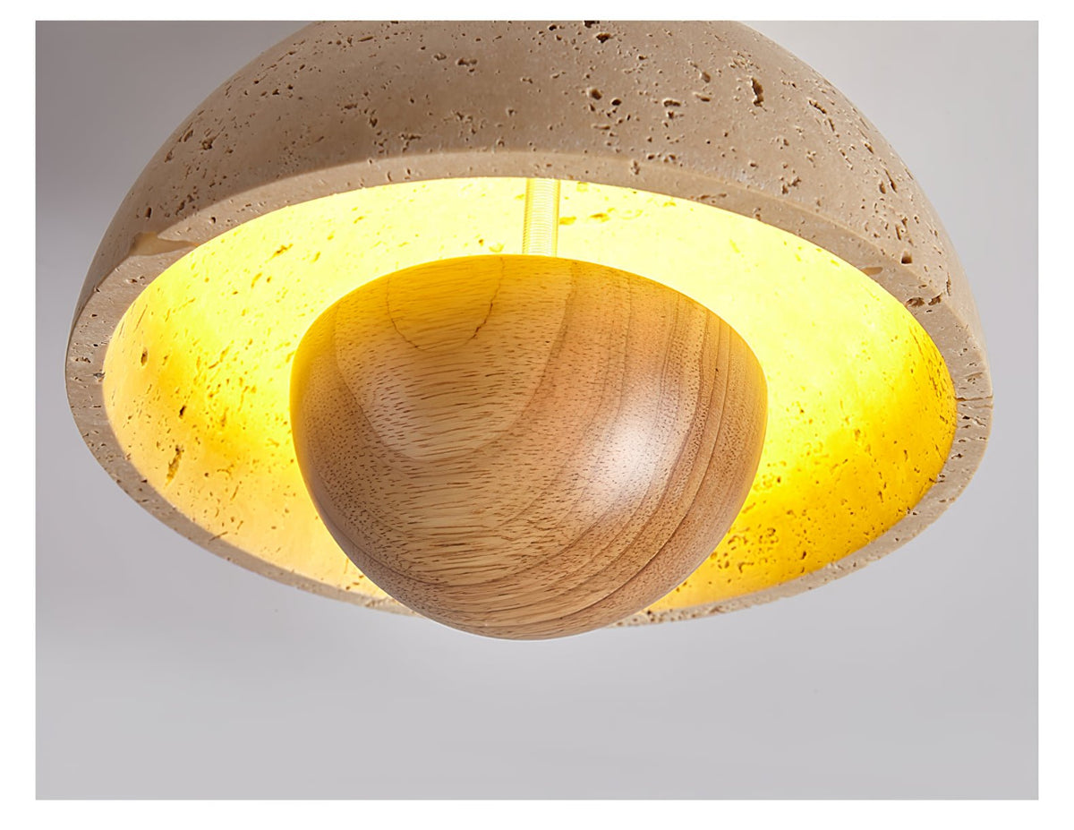 Tavivel travertino madera lámpara de techo