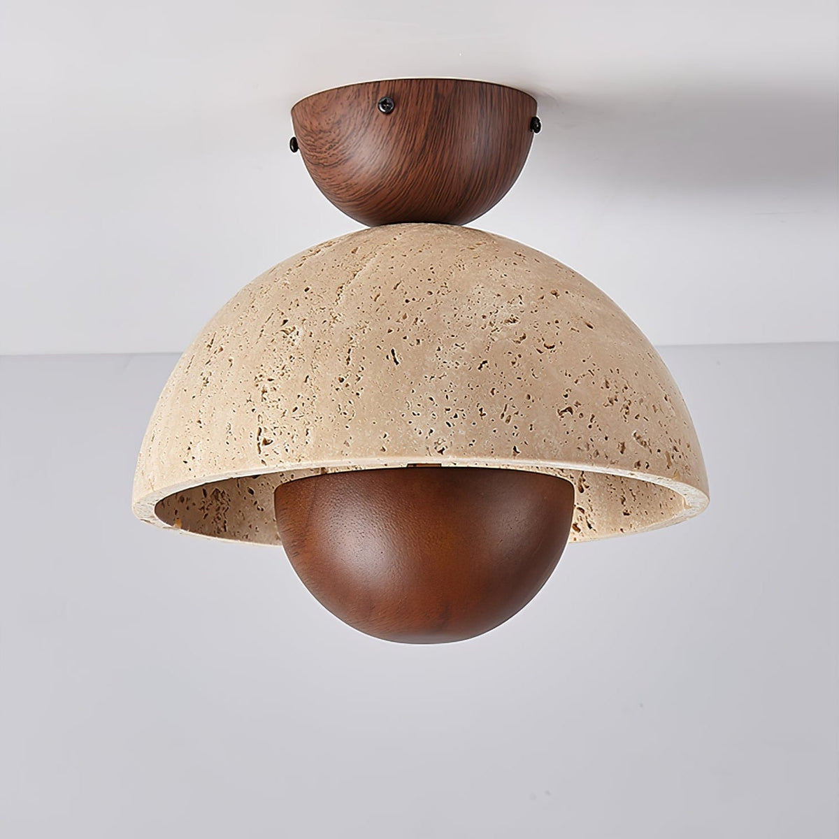 Tavivel travertino madera lámpara de techo
