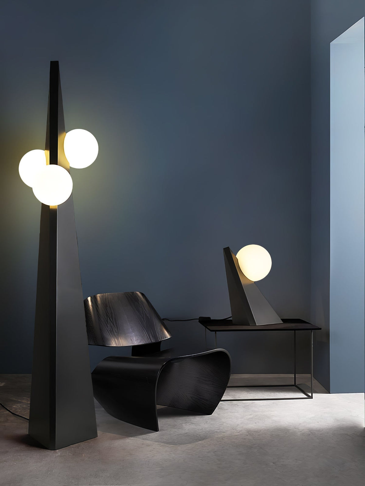 Nixie lámpara de mesa con vidrio geométrico