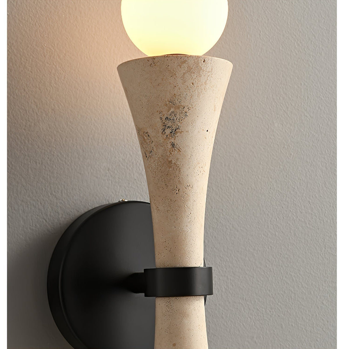 Oloriel aplique de pared escultórico de travertino