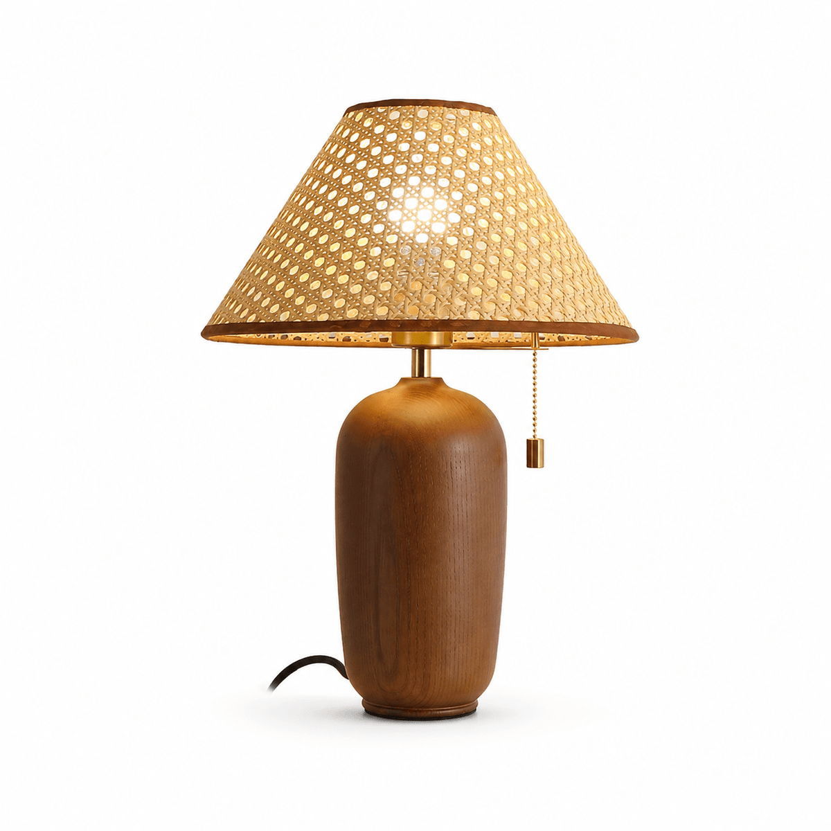 Rinoena lámpara de mesa de madera