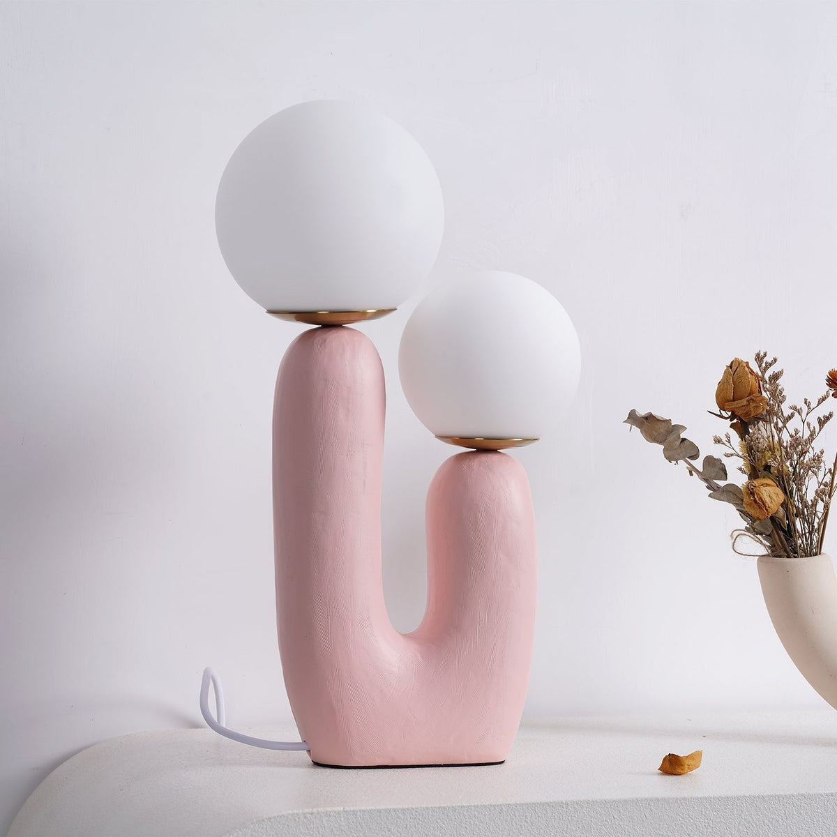 Elyrain lámpara de mesa artística de resina