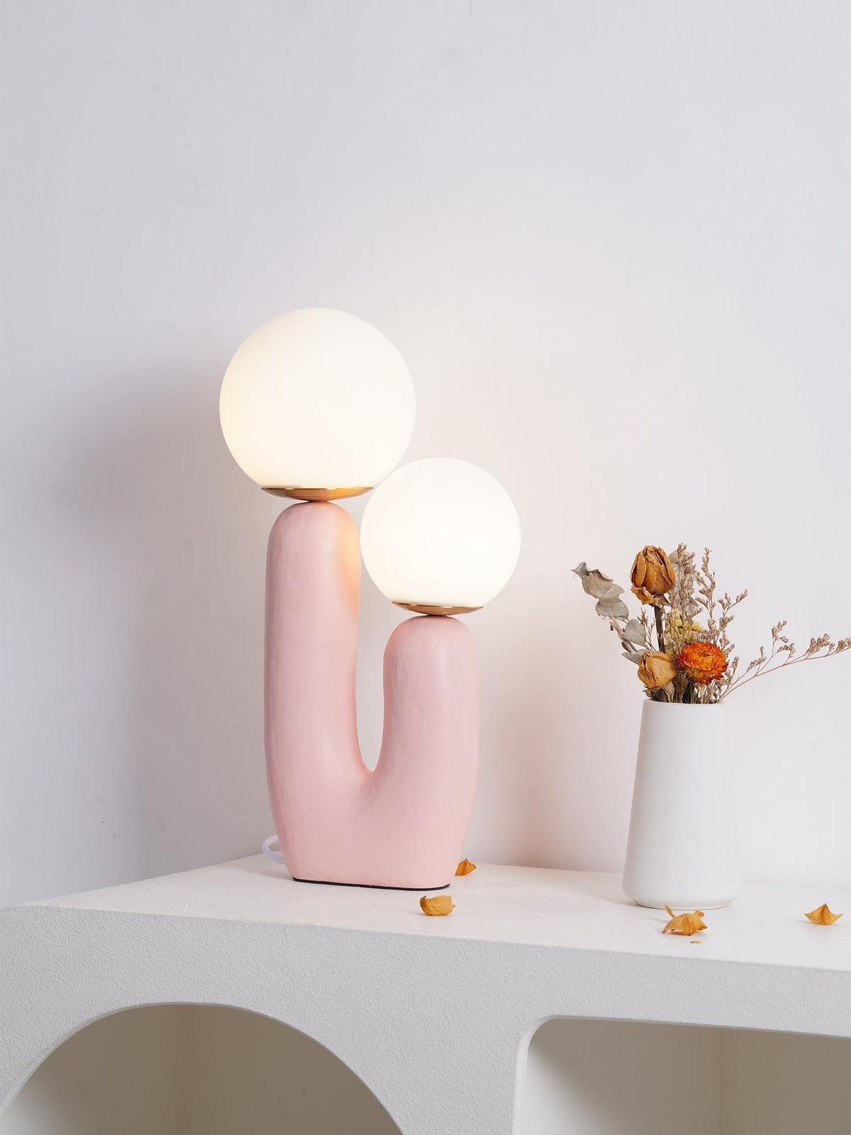 Elyrain lámpara de mesa artística de resina