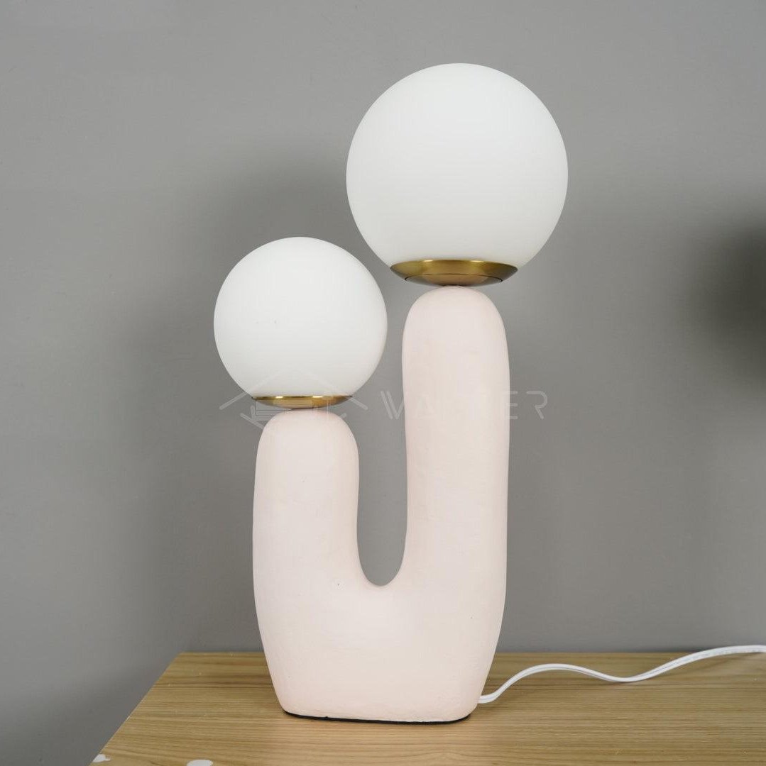 Elyrain lámpara de mesa artística de resina