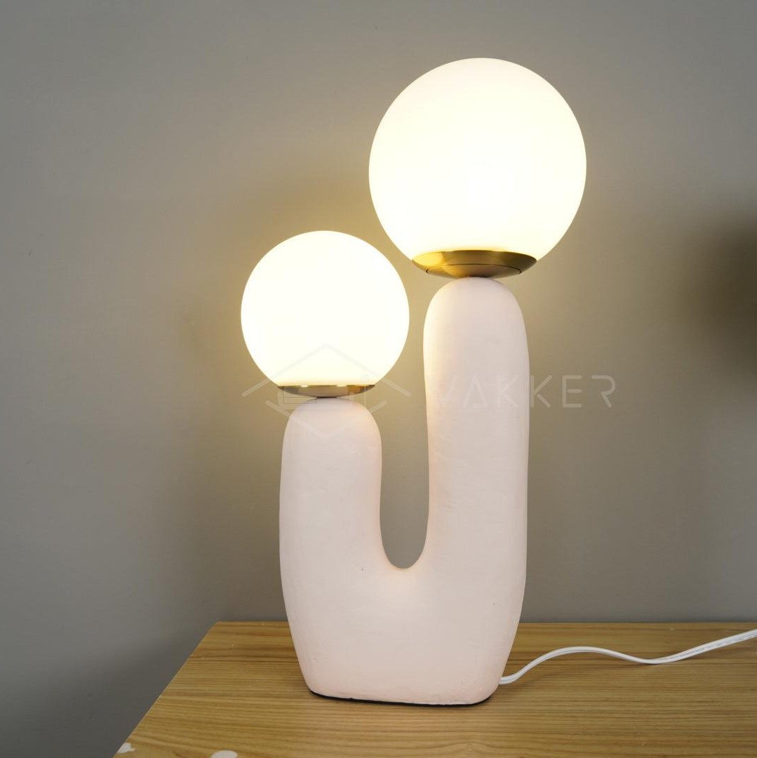 Elyrain lámpara de mesa artística de resina