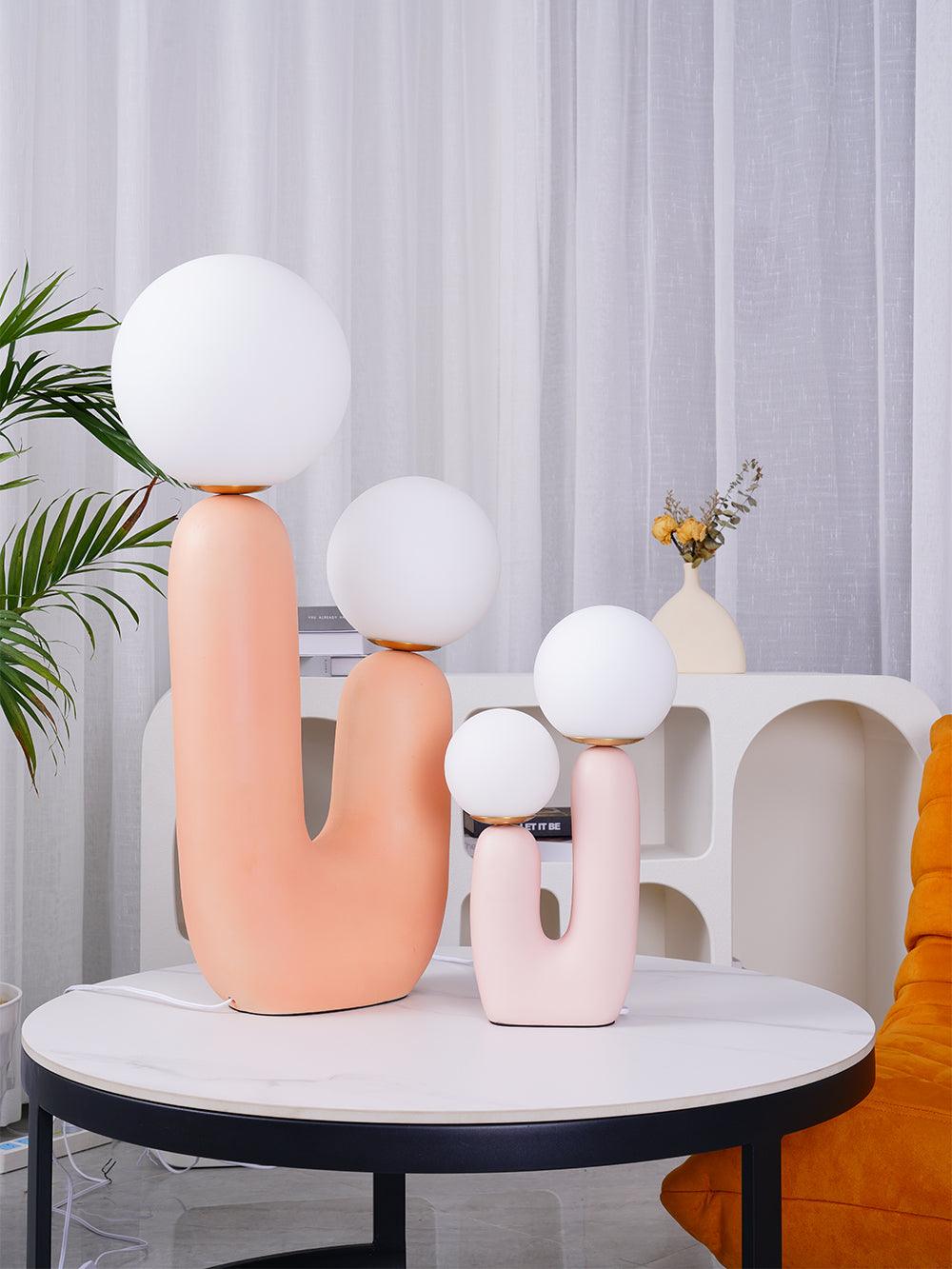 Elyrain lámpara de mesa artística de resina