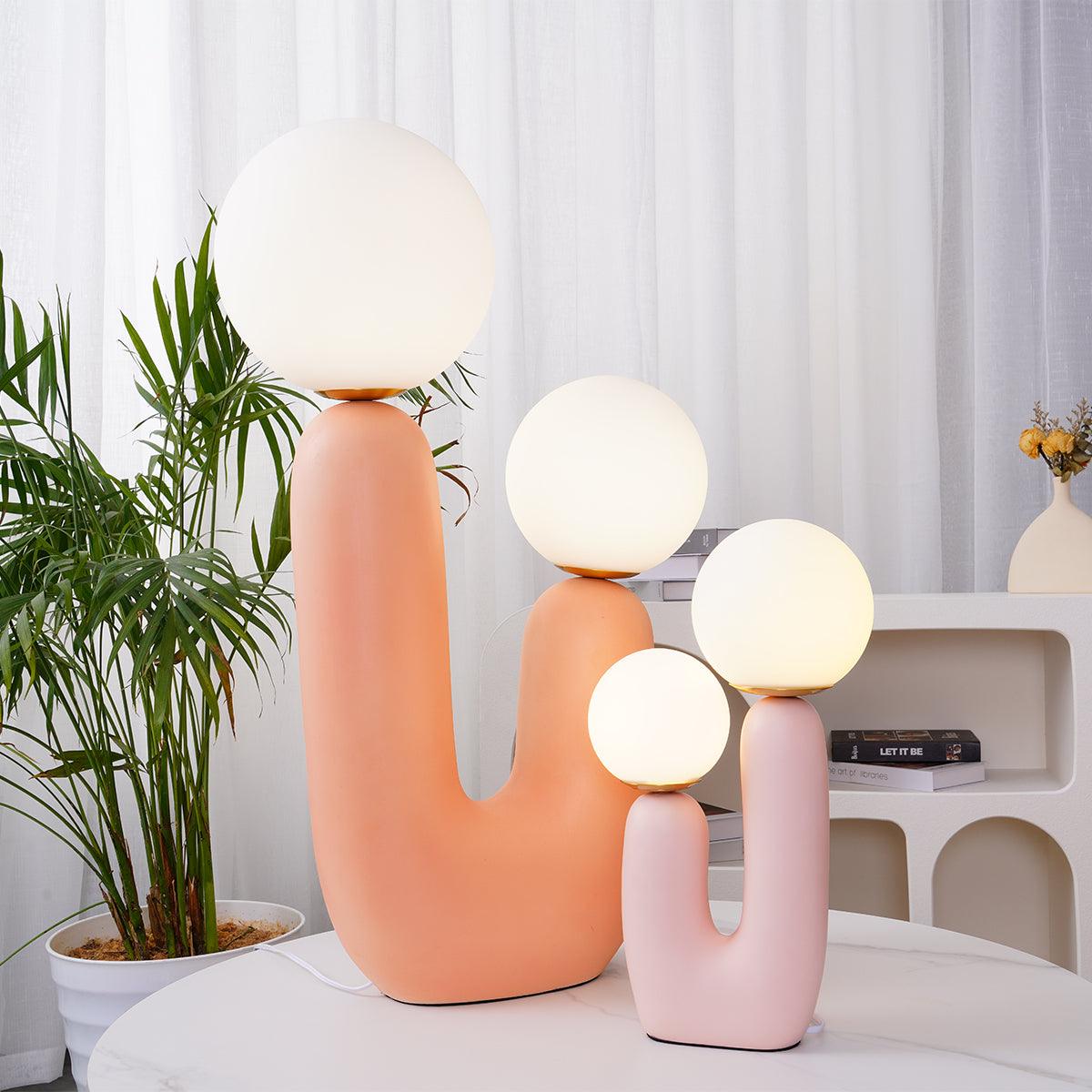 Elyrain lámpara de mesa artística de resina