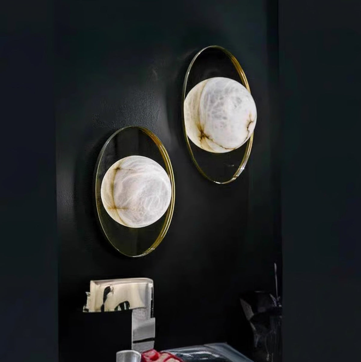 Nivereria aplique de pared moderno de alabastro