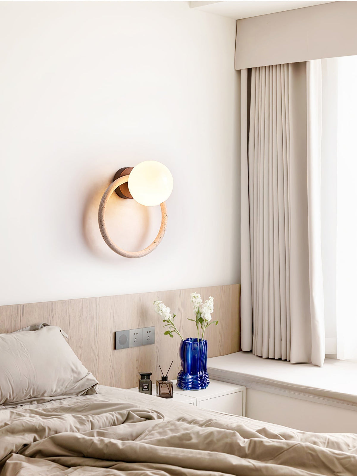 Idoryra aplique de pared en travertino
