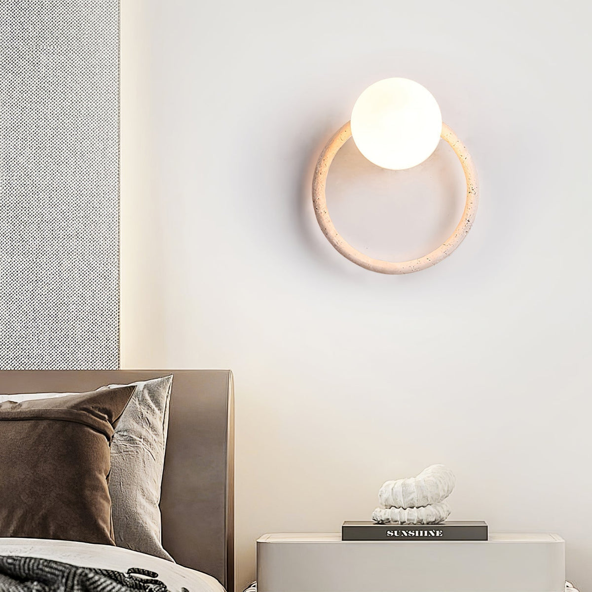 Idoryra aplique de pared en travertino