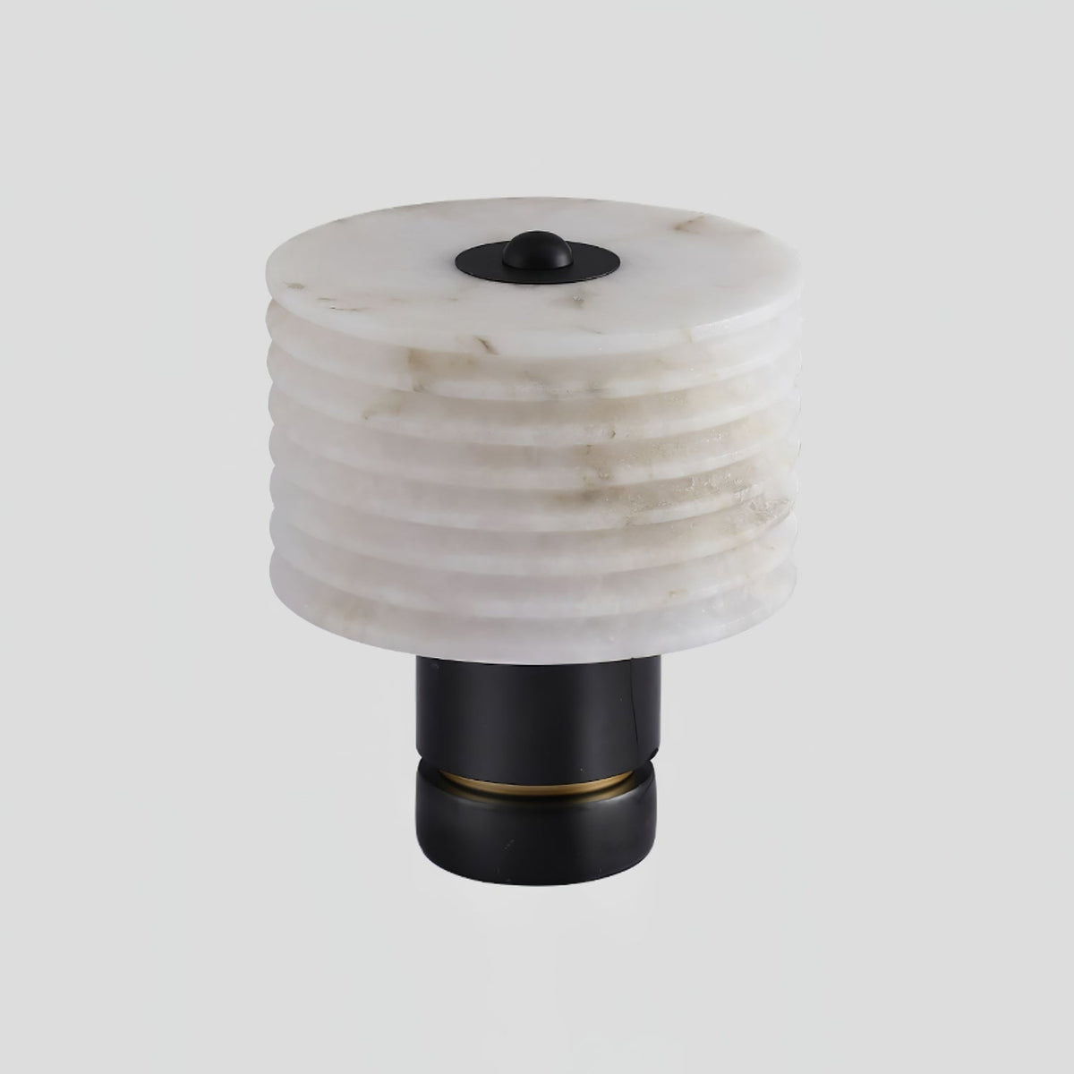 Elmarir lámpara de mesa Ribbed alabastro