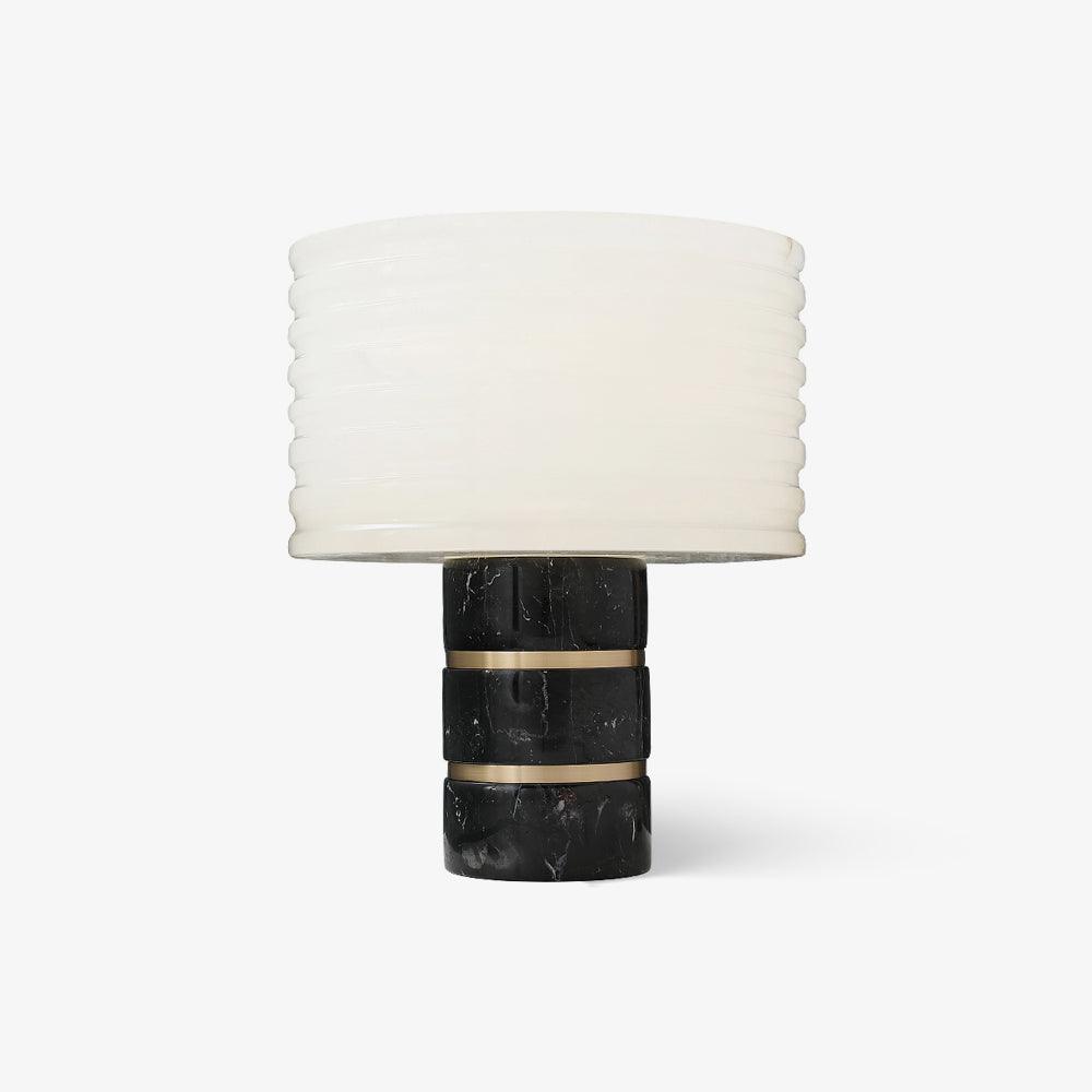 Elmarir lámpara de mesa Ribbed alabastro