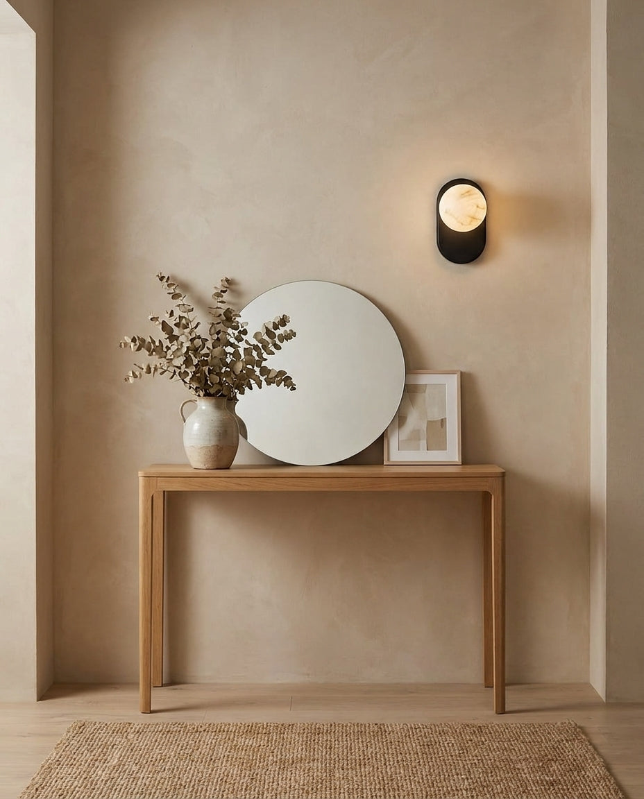 Aplique de alabastro con esfera Hensford