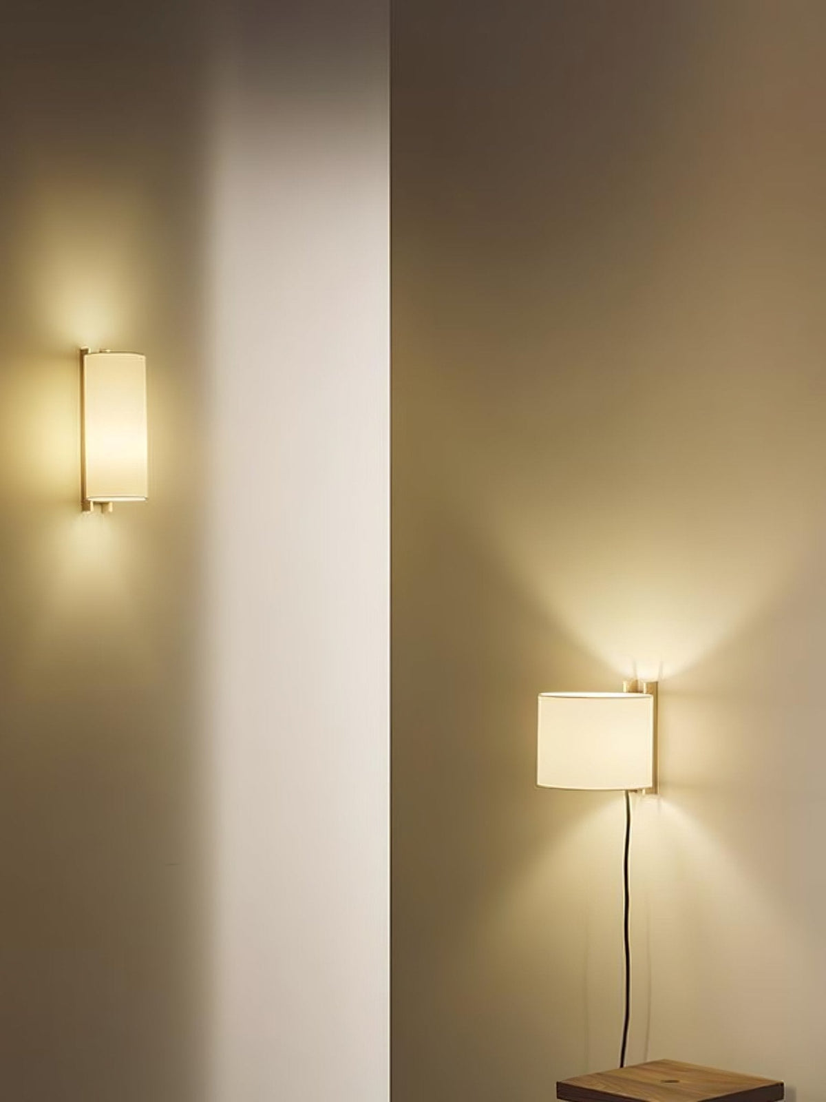 Mirarenne aplique de pared minimalista con pantalla de tejido
