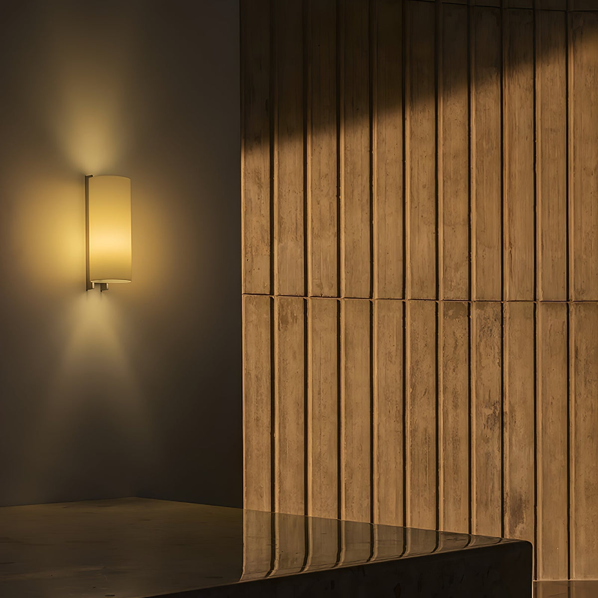 Mirarenne aplique de pared minimalista con pantalla de tejido