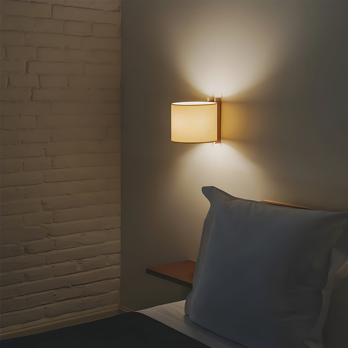 Mirarenne aplique de pared minimalista con pantalla de tejido