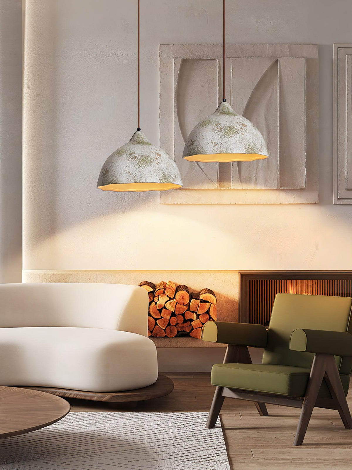 Moss lámpara colgante minimalista de madera