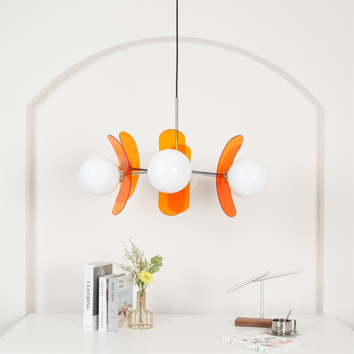Aira Chandelier Brown &Orange