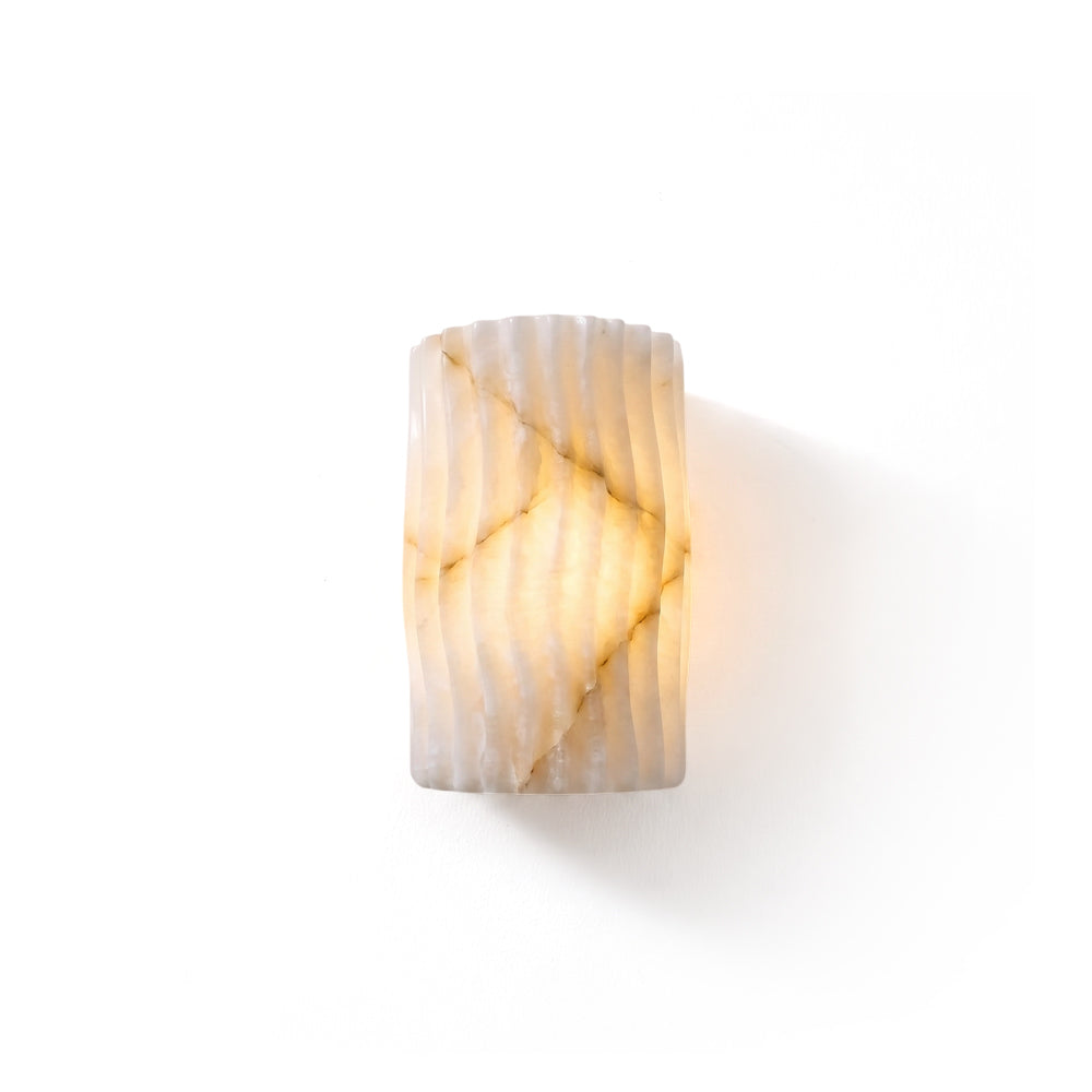 Fluted aplique de pared alabastro