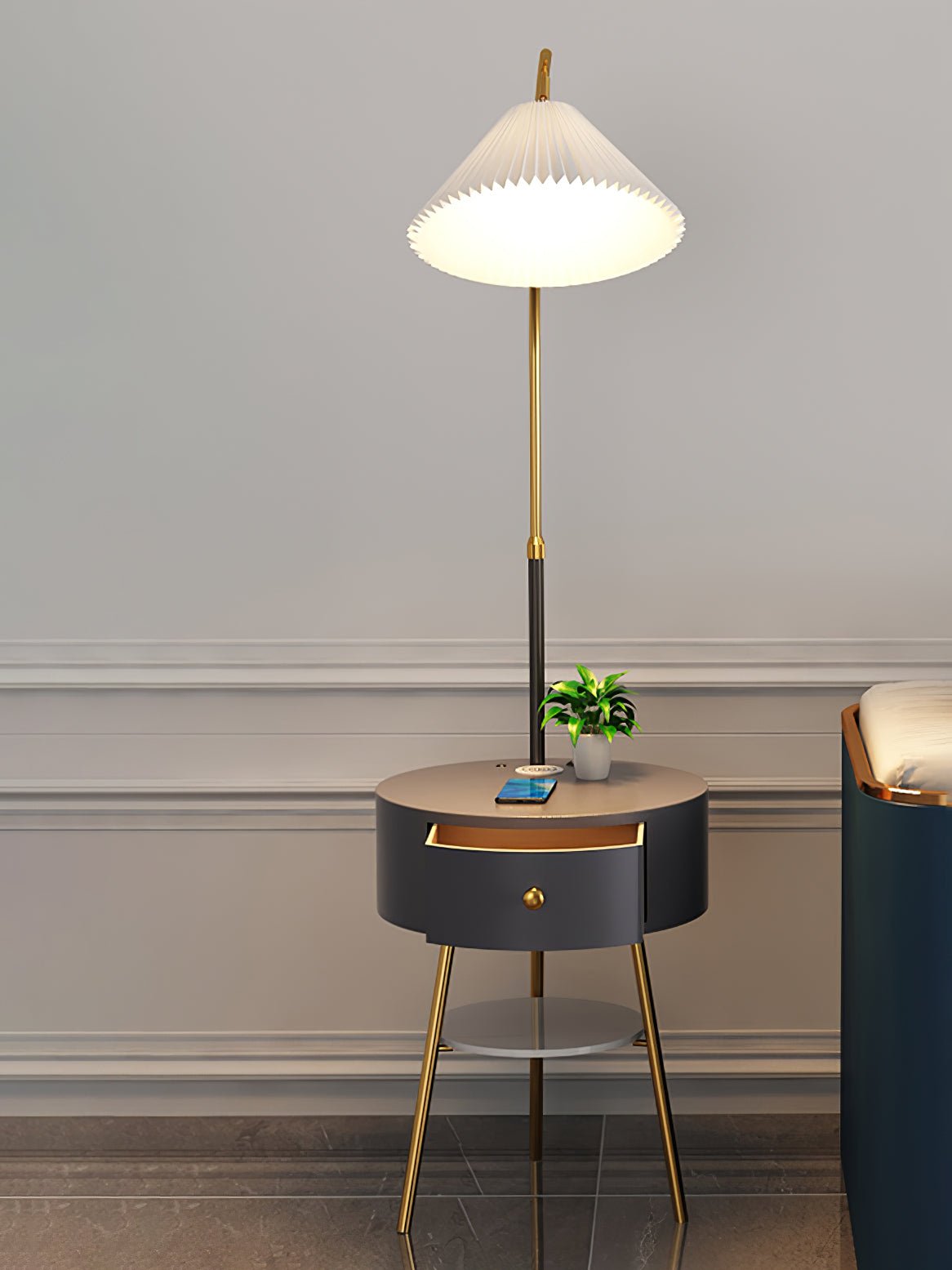 Arcora plisada Arc Floor Light