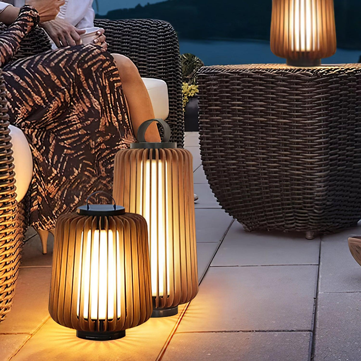Irina luminaria exterior portátil de arte Irina