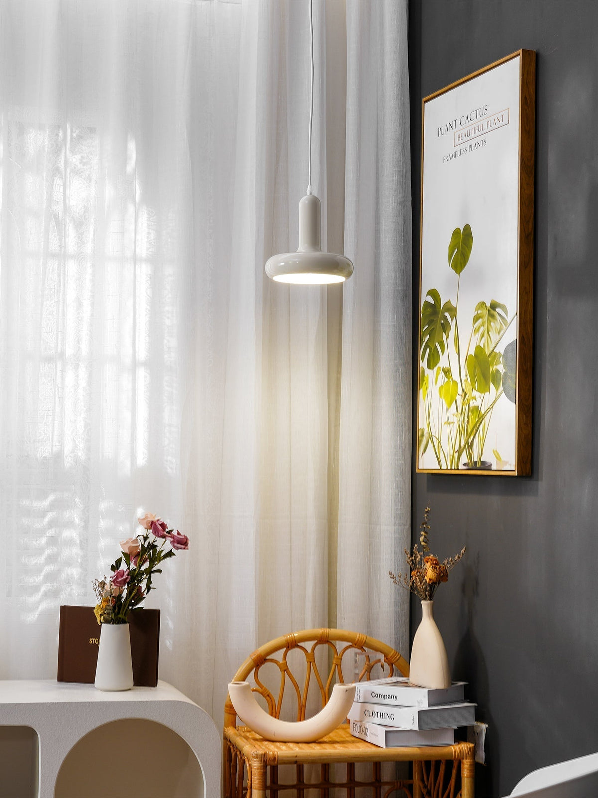 Lunaren lámpara colgante Cozy de estilo clásico Cream