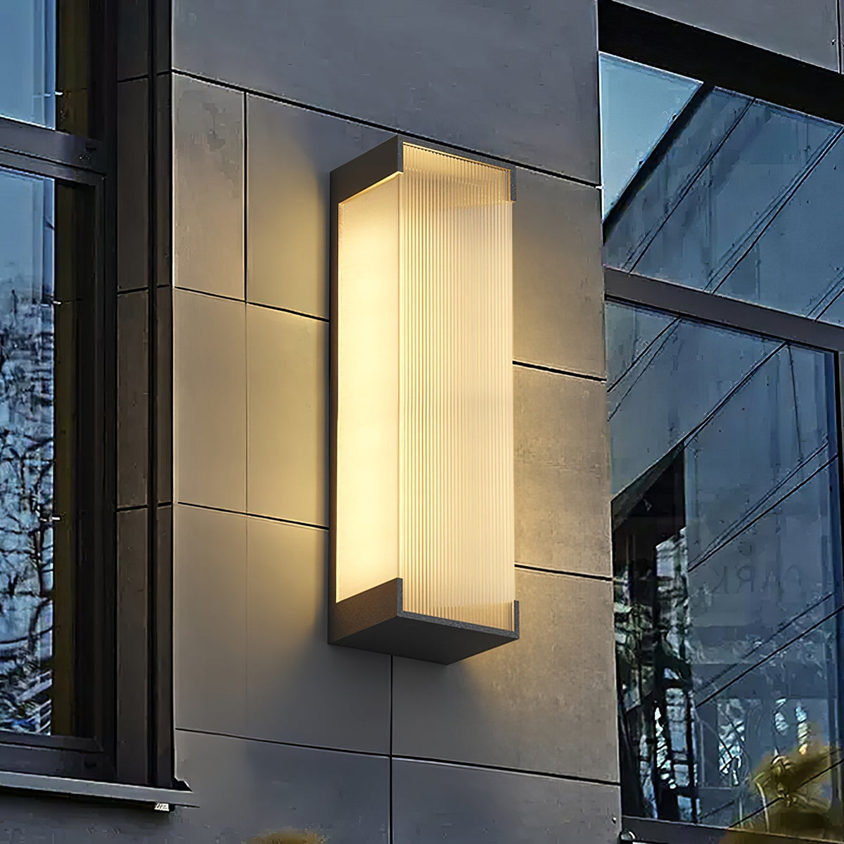 Elaerielle aplique de pared rectangular solar exterior único