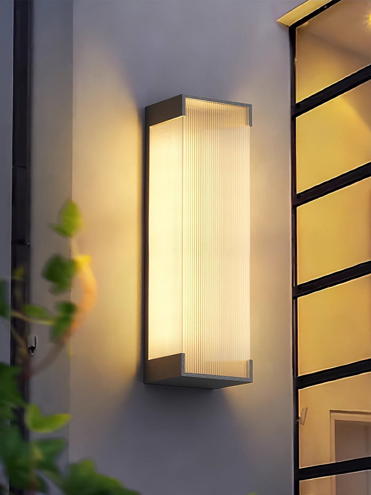 Elaerielle aplique de pared rectangular solar exterior único