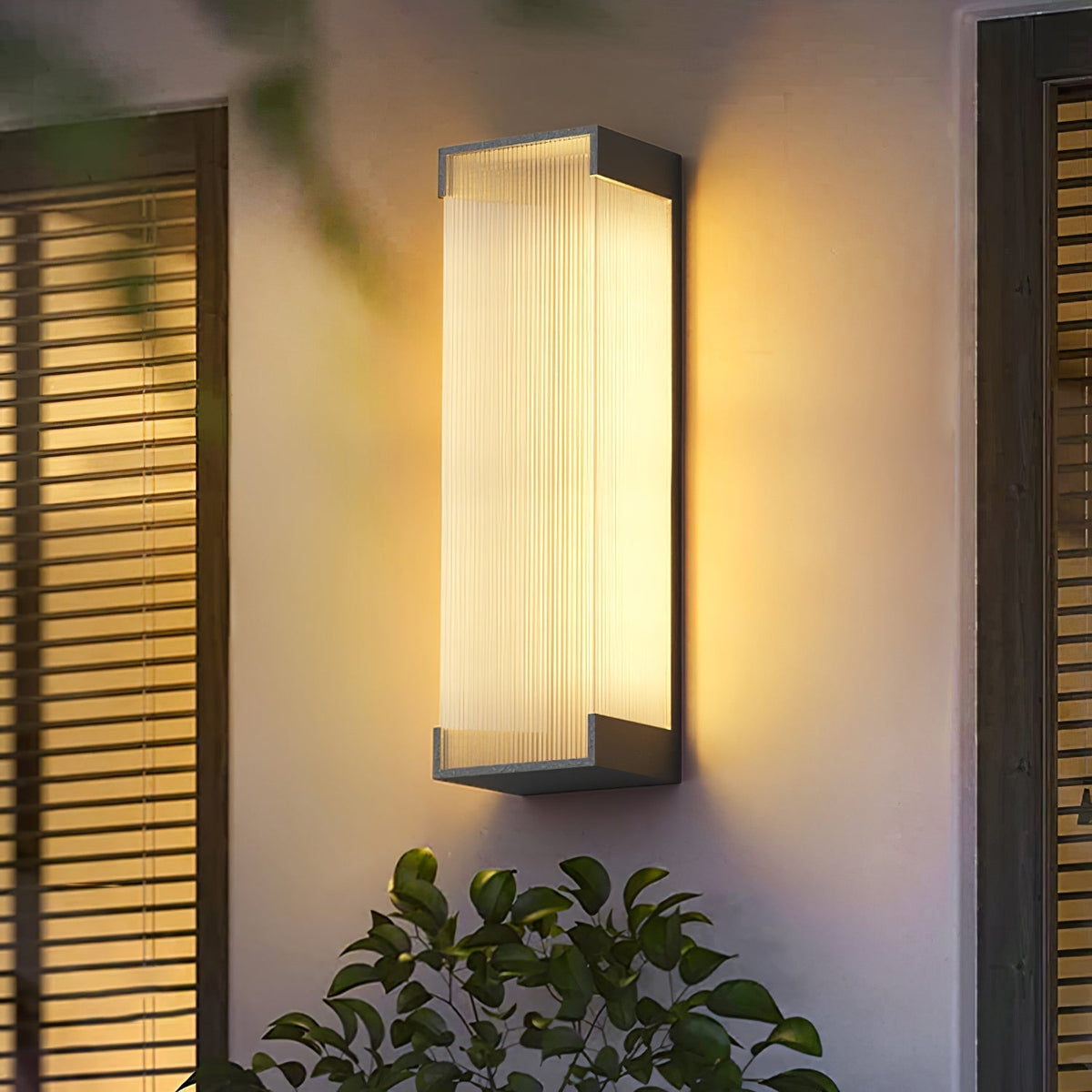 Elaerielle aplique de pared rectangular solar exterior único