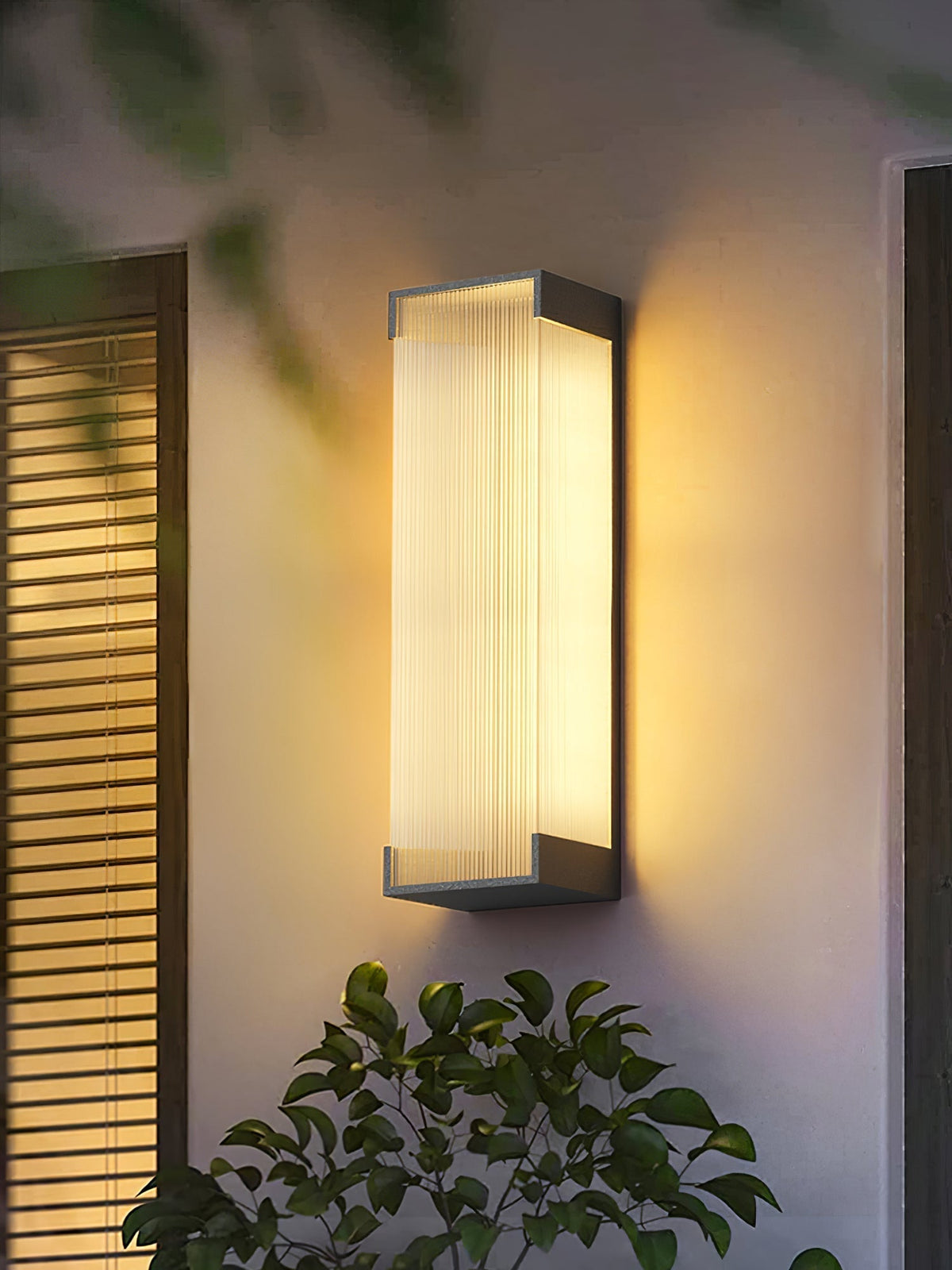 Elaerielle aplique de pared rectangular solar exterior único