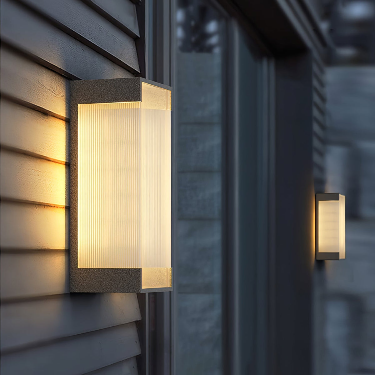 Elaerielle aplique de pared rectangular solar exterior único
