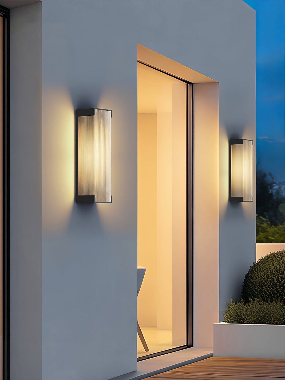 Elaerielle aplique de pared rectangular solar exterior único