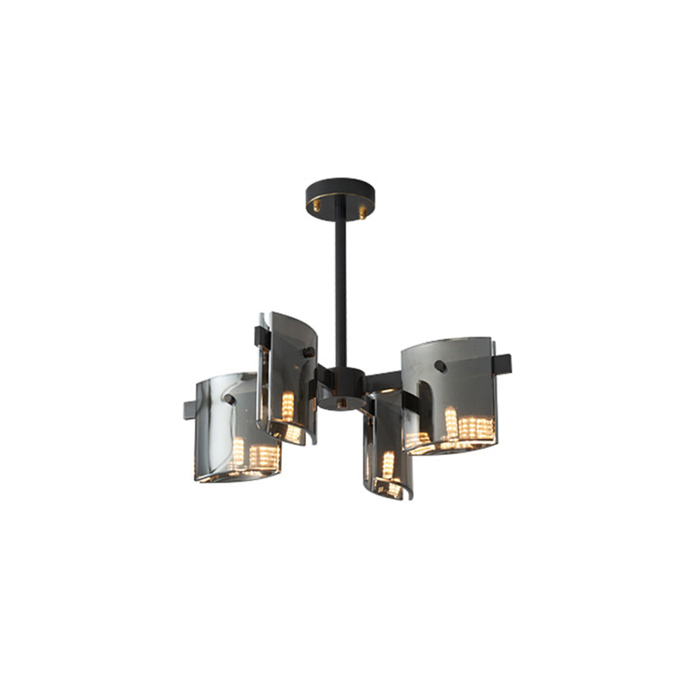 Arisha Minimalista Metal/Vidrio Lámpara Colgante Negra/Oro