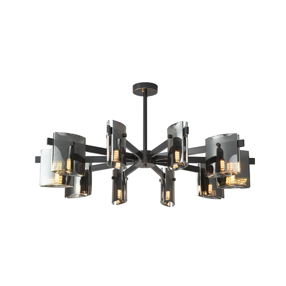 Arisha Minimalista Metal/Vidrio Lámpara Colgante Negra/Oro