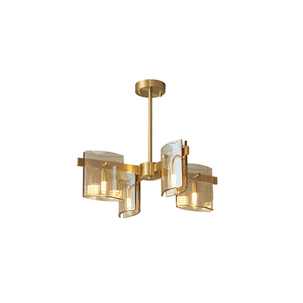 Arisha Minimalista Metal/Vidrio Lámpara Colgante Negra/Oro