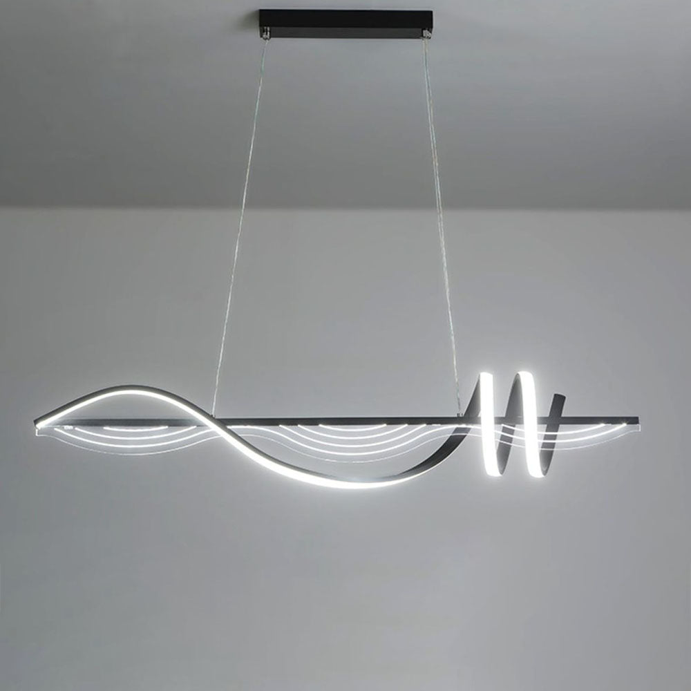 Arisha Contemporánea Geométrico Metal LED Lámpara Colgante Blanco/Negro
