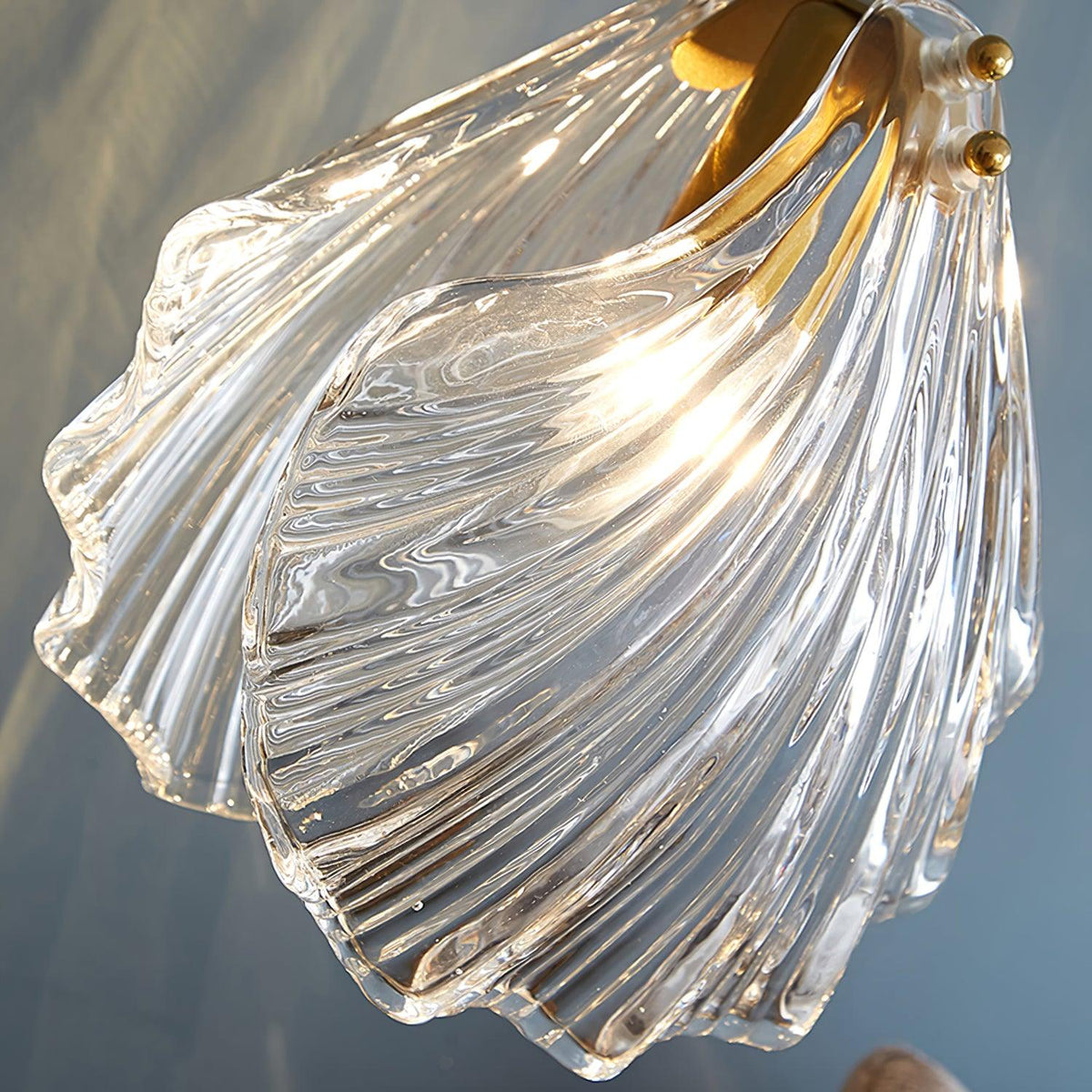 Veda lámpara colgante de vidrio con caparazón artístico y elegante