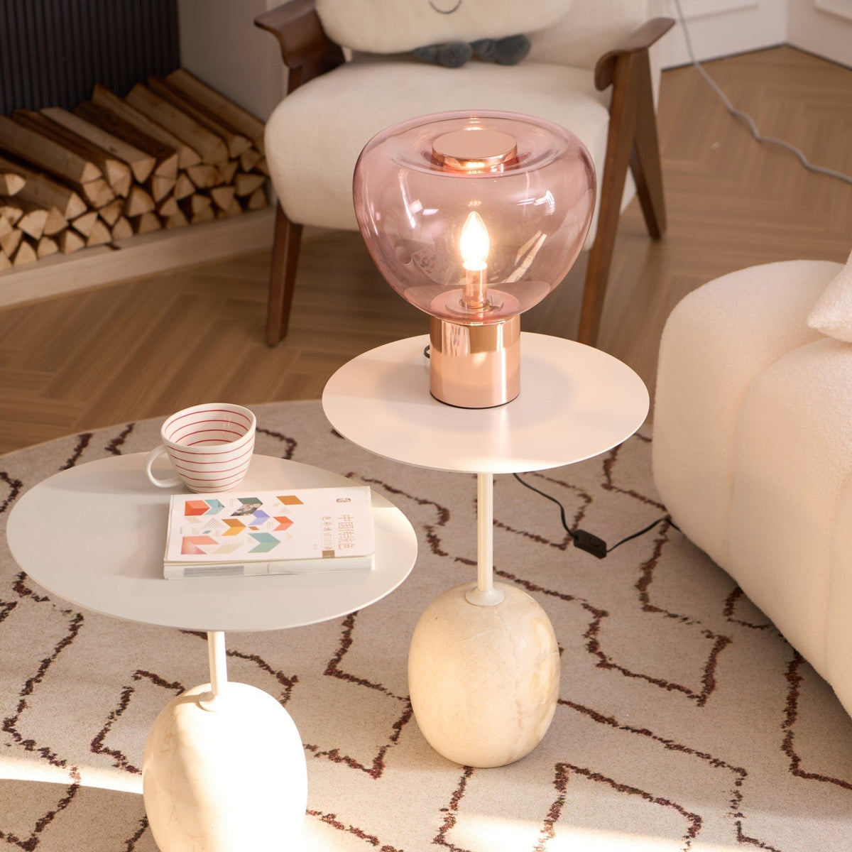Jade lámpara de mesa moderna