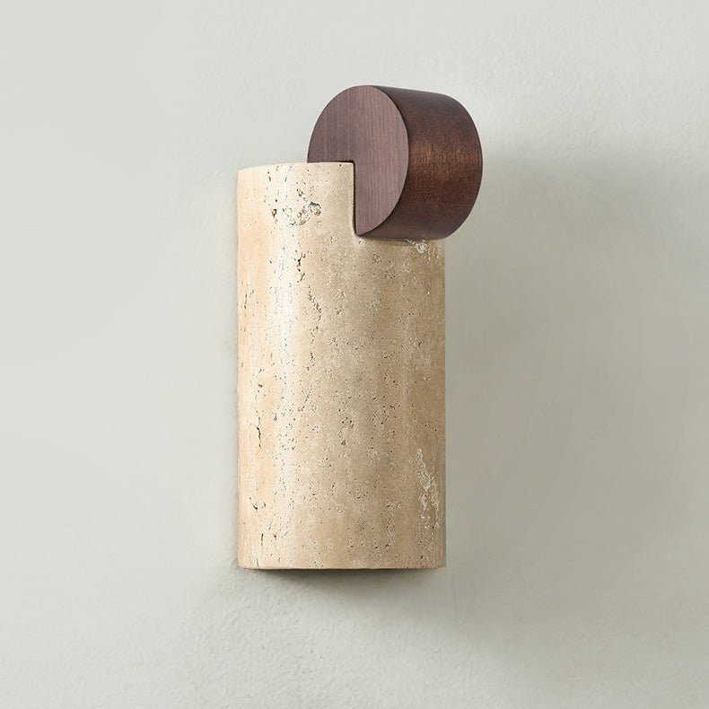 Velm aplique de pared Curve amarillo travertino