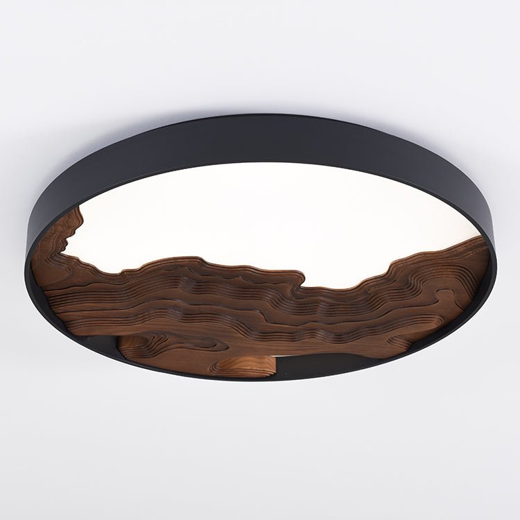 Rinaraine lámpara de techo de madera oriental natural