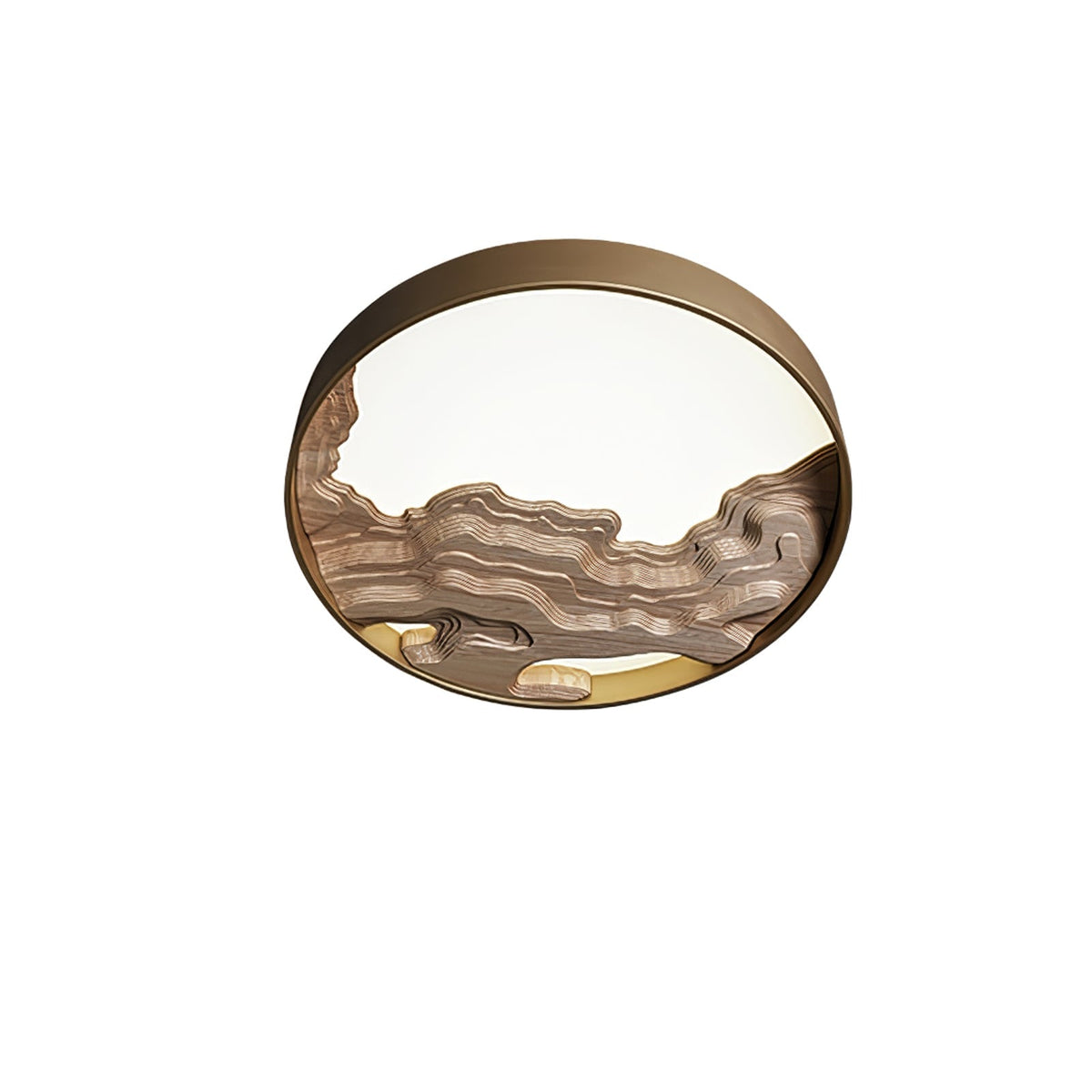 Rinaraine lámpara de techo de madera oriental natural