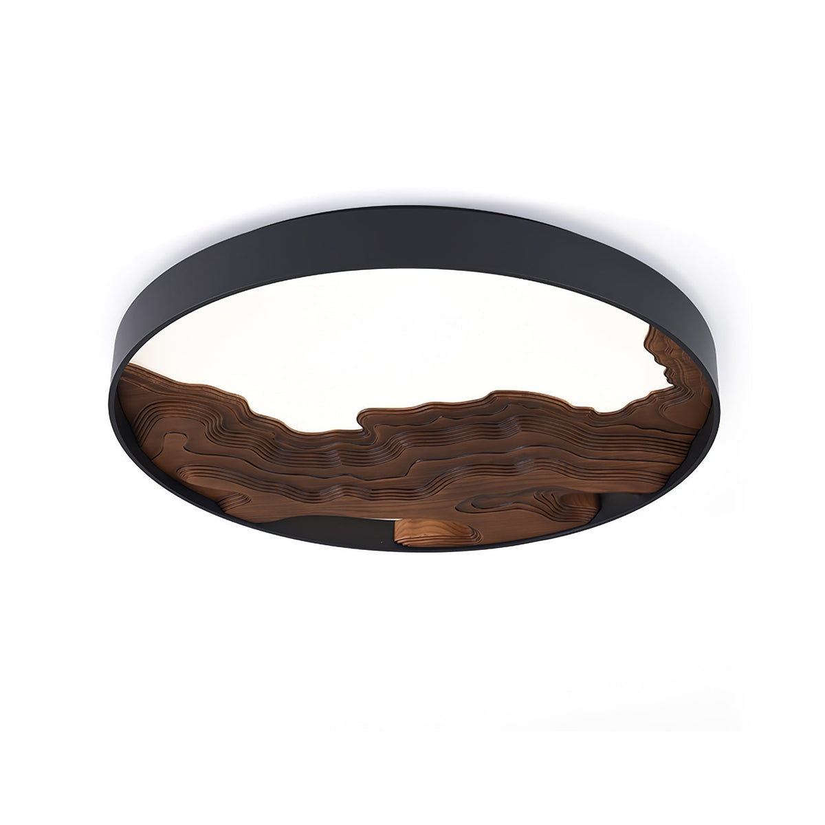 Rinaraine lámpara de techo de madera oriental natural