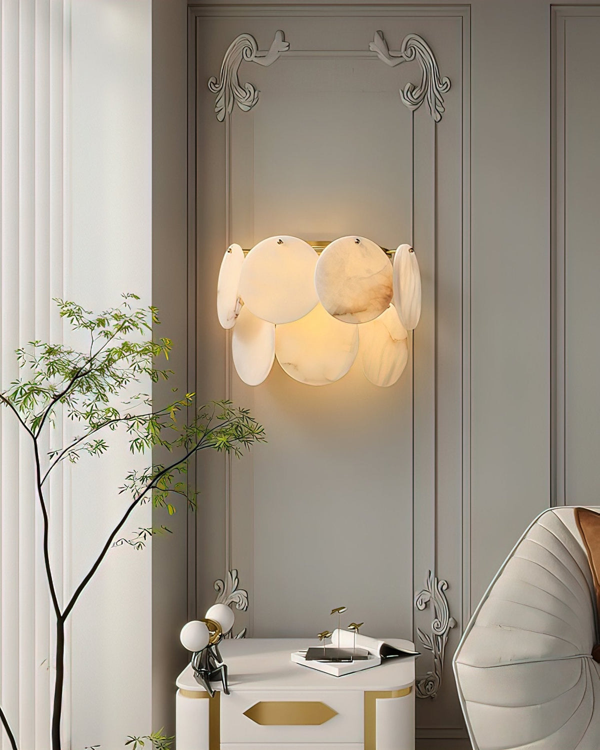 Avenlith aplique de pared alabastro
