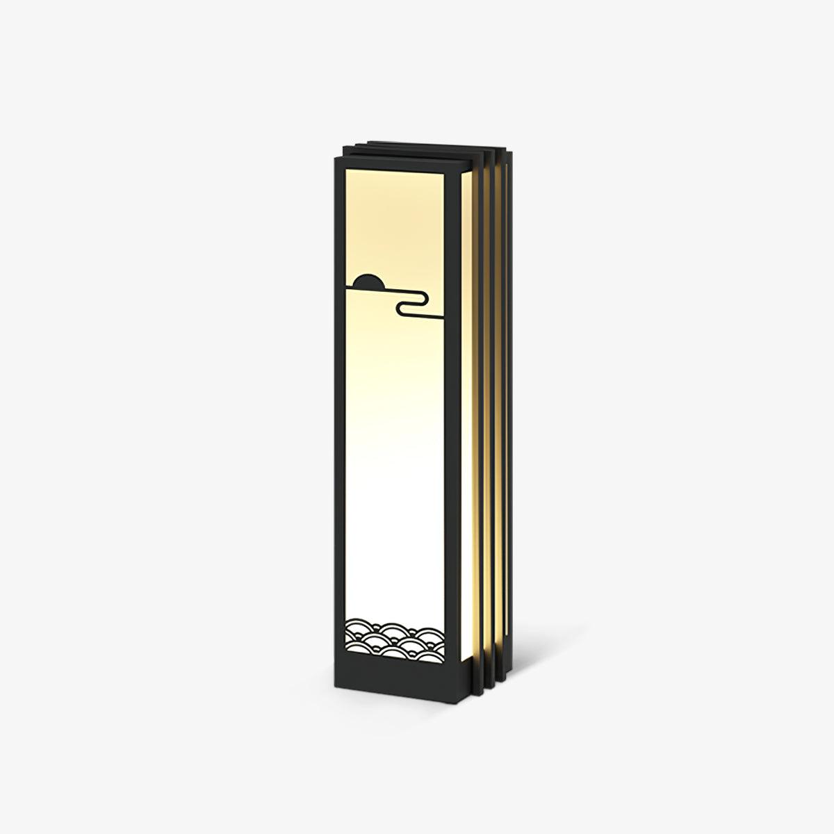 Rivenena luminaria exterior rectangular patrón amanecer minimalista para jardín