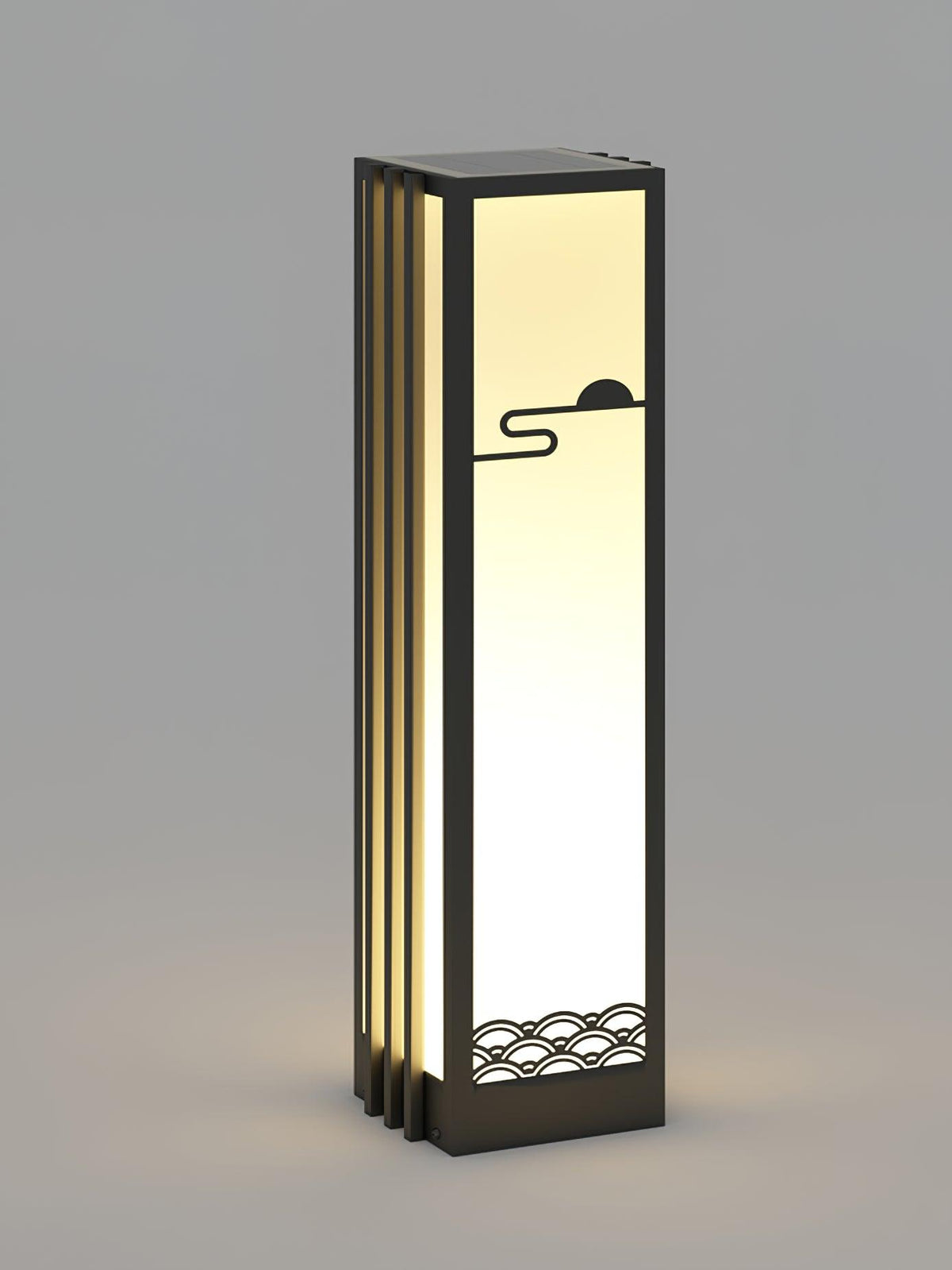 Rivenena luminaria exterior rectangular patrón amanecer minimalista para jardín