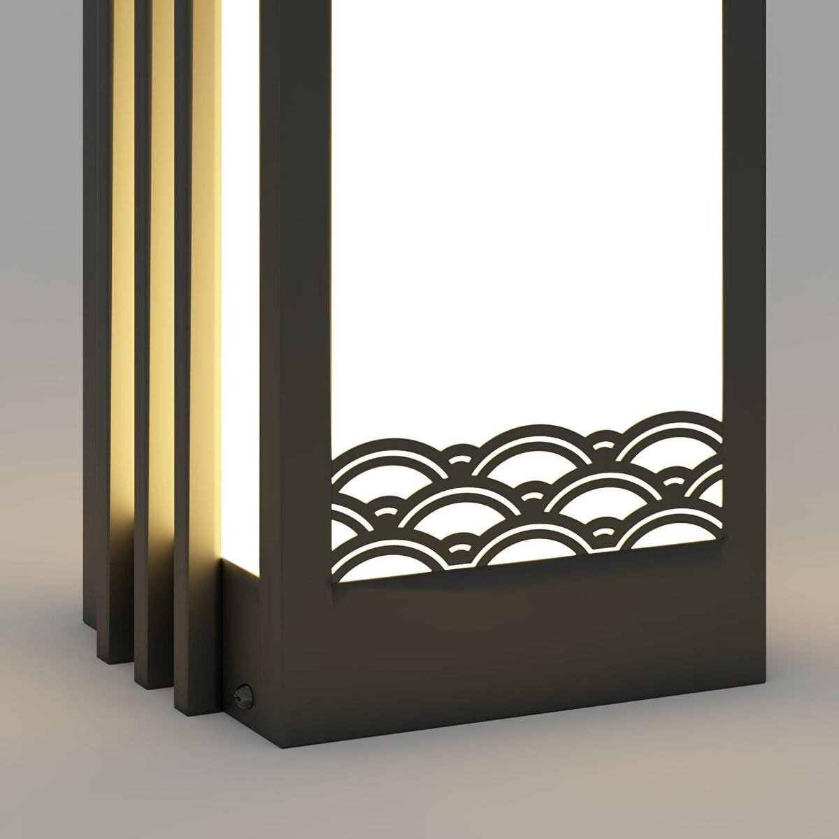 Rivenena luminaria exterior rectangular patrón amanecer minimalista para jardín