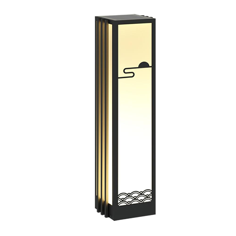 Rivenena luminaria exterior rectangular patrón amanecer minimalista para jardín