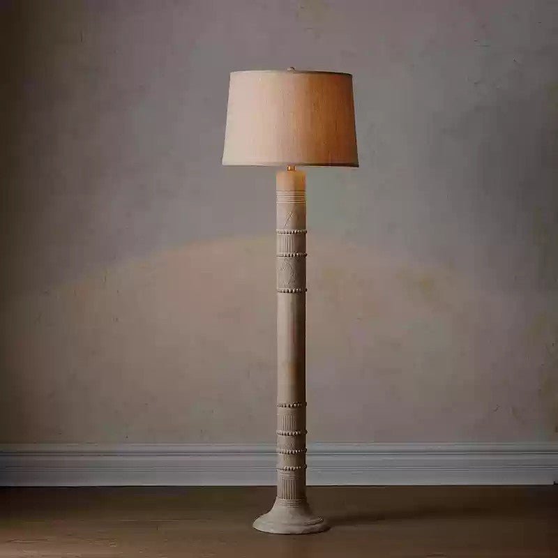 Eldon lámpara de pie rústica de madera
